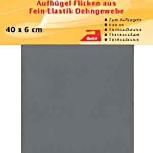 KLEIBER Patch thermocollant élastique, 400 x 60 mm, gris