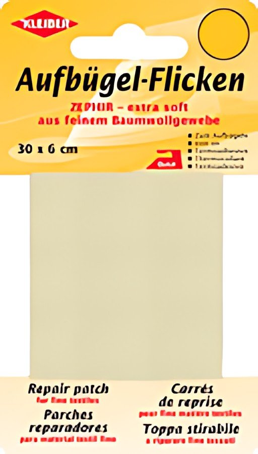 KLEIBER Patch thermocollant Zephir, 300 x 60 mm, crème