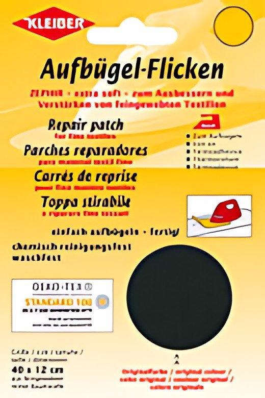 KLEIBER Patch thermocollant Zephir, 400 x 120 mm, noir