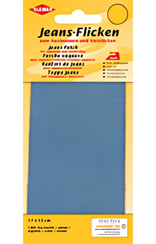 KLEIBER Patch thermocollant pour jeans, 170 x 150 mm, bleu