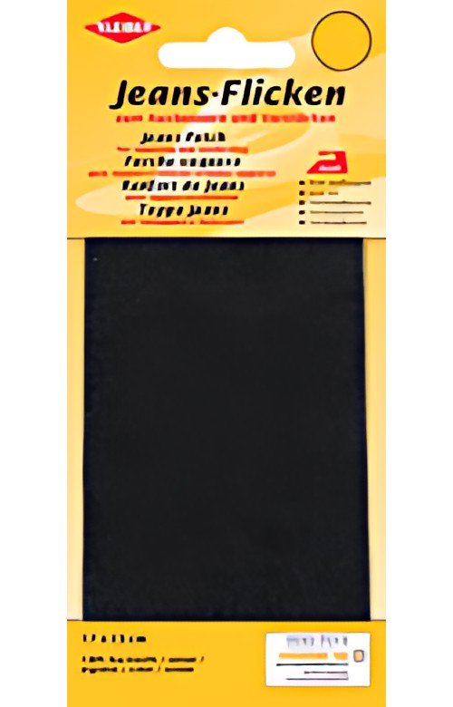 KLEIBER Patch thermocollant pour jeans, 170 x 150 mm, noir
