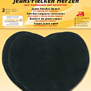 KLEIBER Patch thermocollant pour jeans Coeur, noir