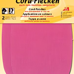 KLEIBER Patch thermocollant en velours côtelé, rose vif