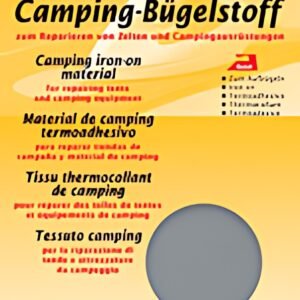 KLEIBER Tissu thermocollant de camping, 340 x 120 mm, gris