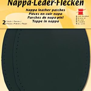 KLEIBER Patch en cuir nappa, 125 x 100 mm, noir
