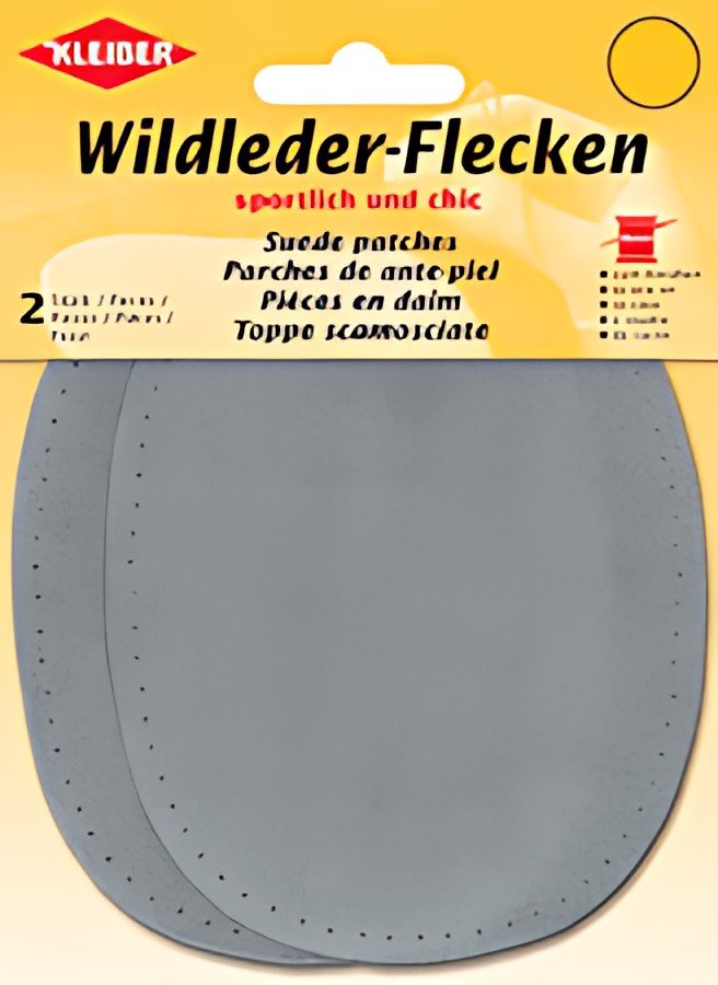 KLEIBER Patch à coudre en daim, 155 x 100 mm, brun foncé