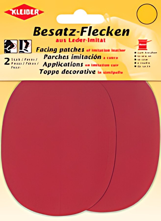 KLEIBER Patch à coudre ovale, 110 x 85 mm, rouge
