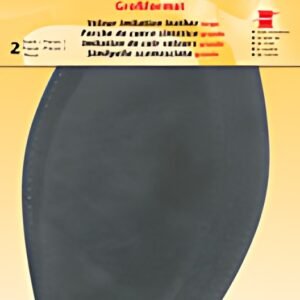 KLEIBER Patch imitation cuir velours, 185x95 mm, gris moyen