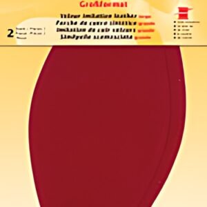 KLEIBER Patch imitation cuir velours, 185x95 mm, rouge