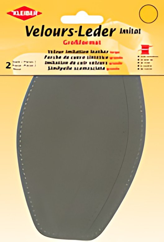 KLEIBER Patch imitation cuir velours, 185x95 mm, taupe