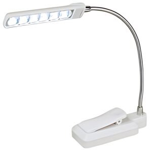 KLEIBER Mini Lampe à pince LED, à piles, blanc
