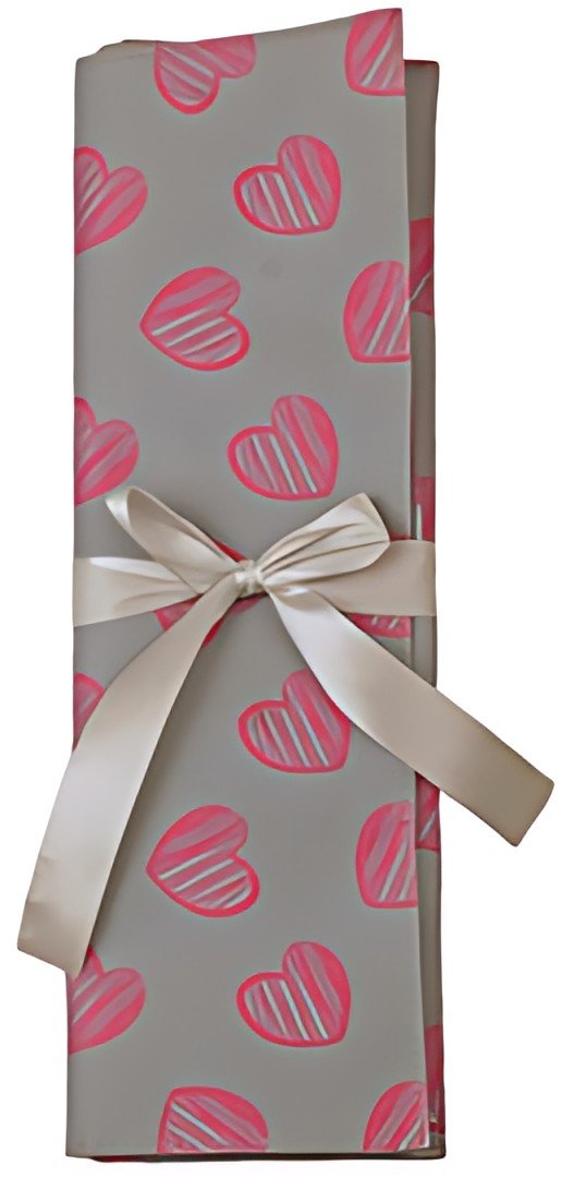 KLEIBER Pochette pour aiguilles à tricoter COEURS, gris/rose