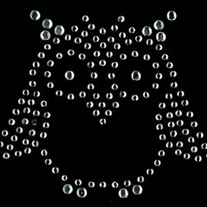 KLEIBER Application strass "Chouette 1", 65 x 60 mm