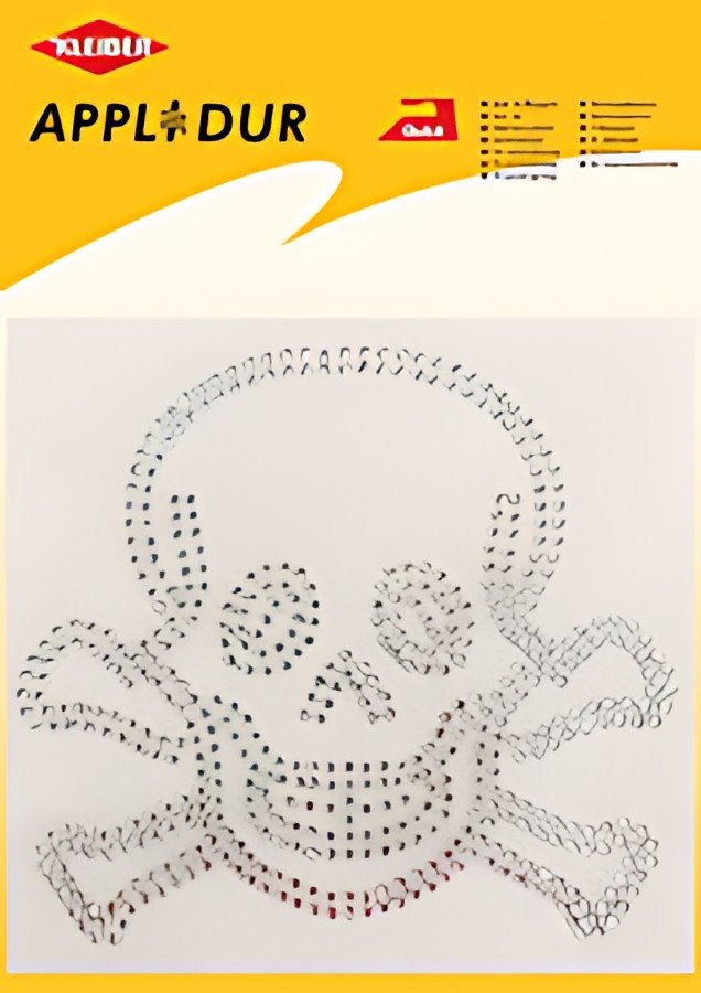 KLEIBER Application strass XL "Tête de mort", 140 x 125 mm