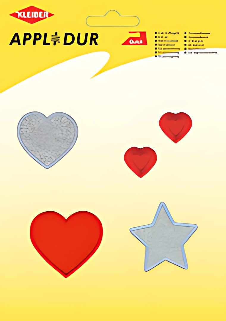 KLEIBER Assortiment d'applications "Lovely Heart", 5 motifs