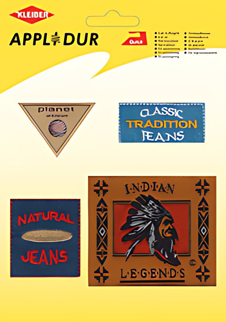 KLEIBER Assortiment d'applications "Jeans", 4 motifs