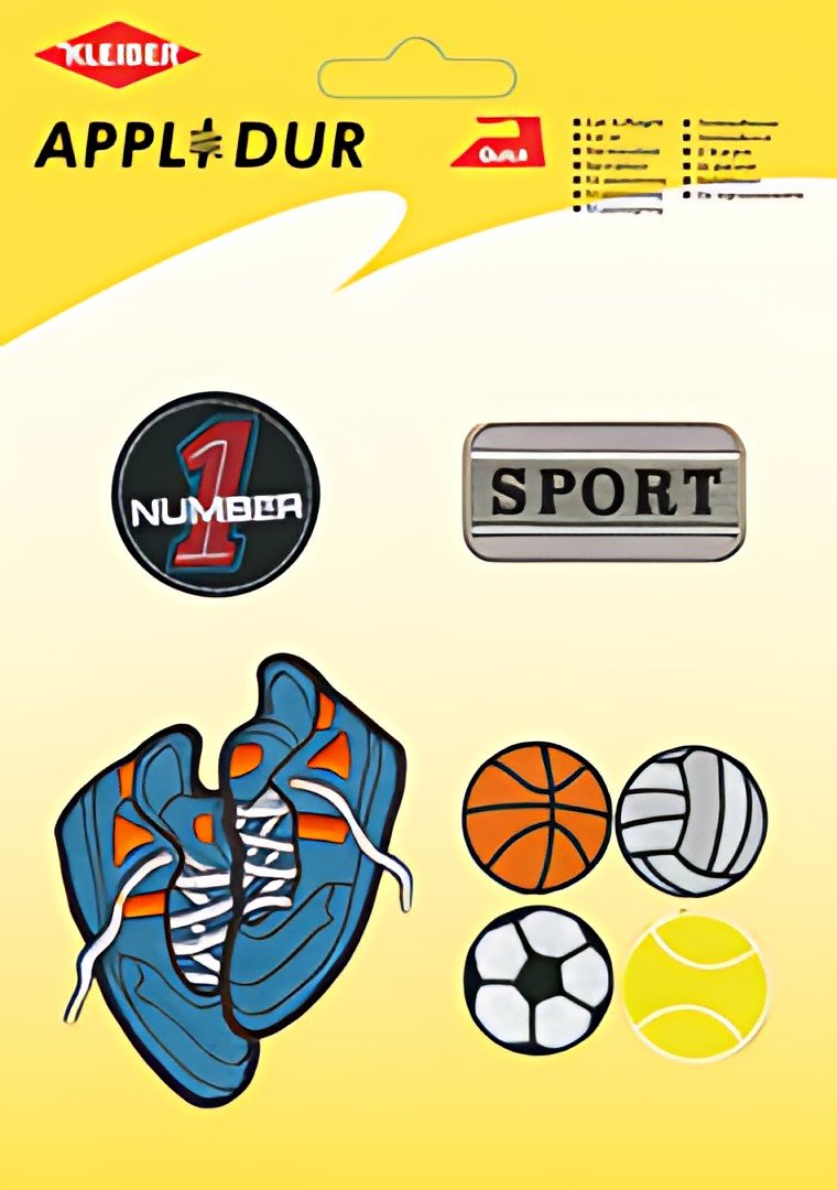 KLEIBER Assortiment d'applications "Sports", 7 motifs
