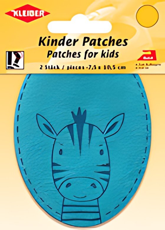 KLEIBER Application "Zèbre", bleu clair, blister de 2