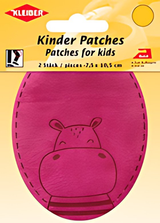 KLEIBER Application "Hippopotame", rose vif, blister de 2