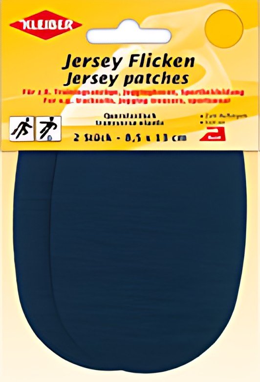 KLEIBER Patch thermocollant jersey, bleu foncé