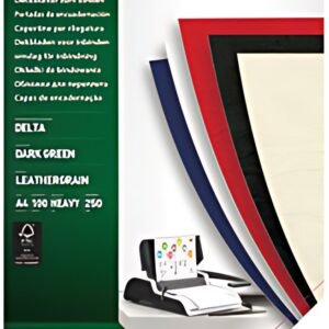 Fellowes Couverture pour reliure Delta, grain cuir, rouge