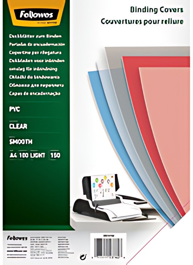 Fellowes Couverture, A4, PVC, 0,24 mm, transparent
