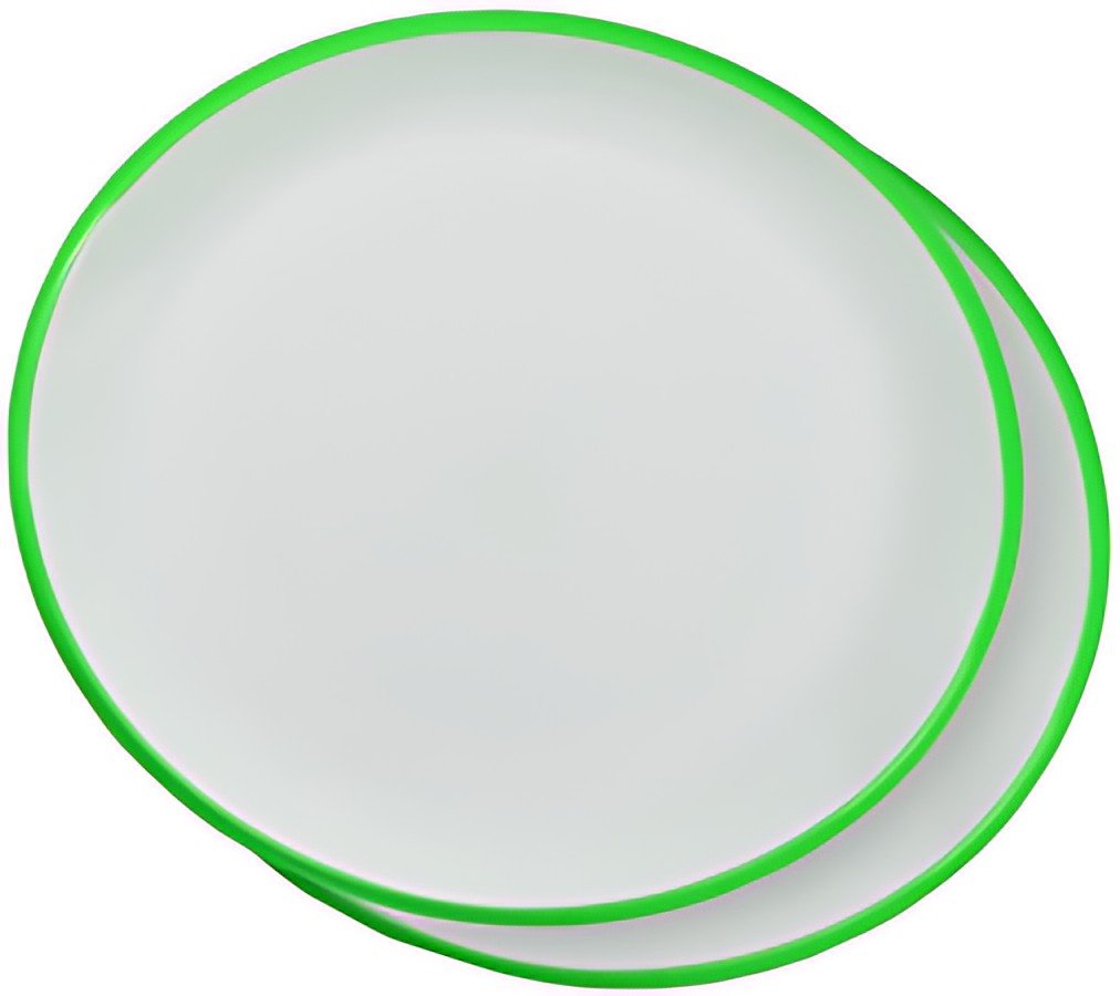 Linden Berg Set d'assiettes de table, ovale, set de 2, vert