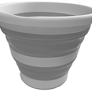 Linden Berg Seau, pliable, rond, 10 litres, gris/blanc