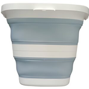 Linden Berg Seau, pliable, rond, 10 litres, pétrole/blanc