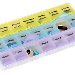 HARO Pilulier semainier, pour 7 jours, 3 cases, multicolore