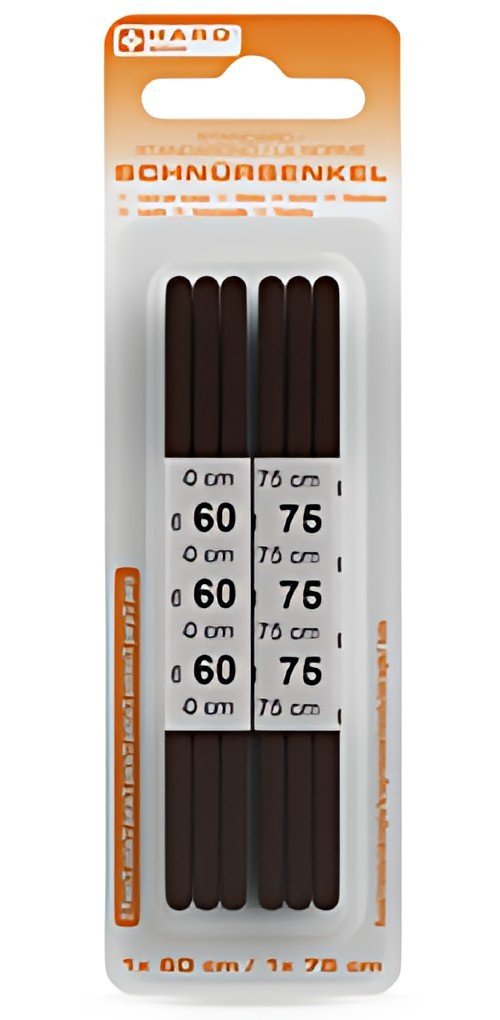 HARO Lacets Standard, rond, 600/750 mm, marron foncé