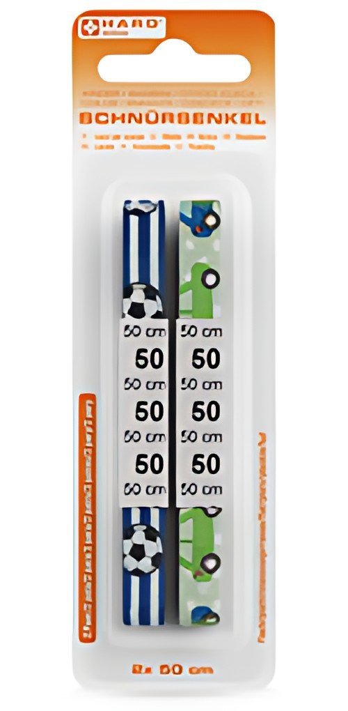 HARO Lacets pour enfants Football et Voiture, plat, 500 mm