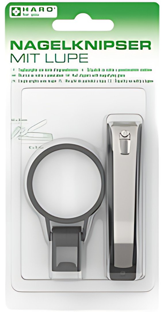 HARO Coupe-ongles avec loupe & lime, sur carte blister