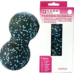 HARO Balle de massage duo pour fascias, noir/menthe