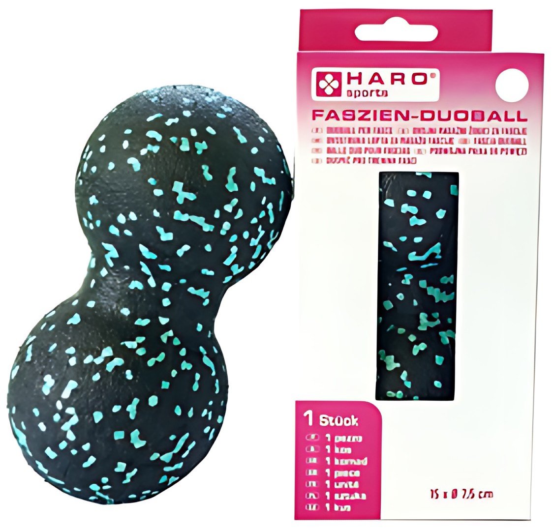 HARO Balle de massage duo pour fascias, noir/menthe