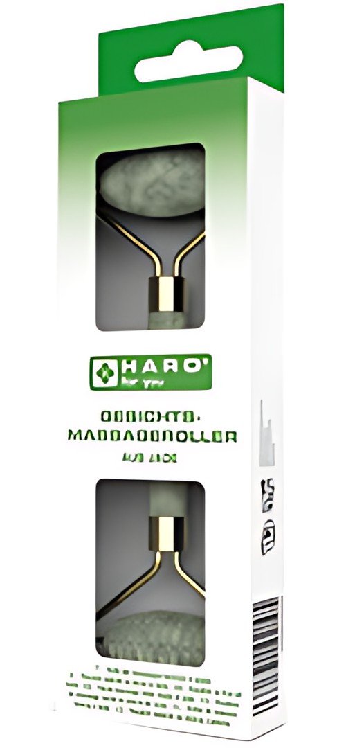 HARO Rouleau de massage facial, en jade, vert