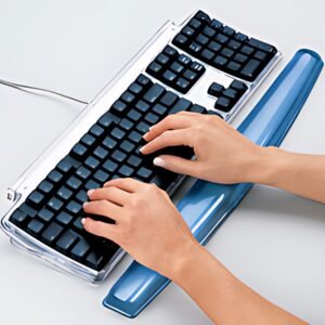 Fellowes Repose-poignets gel pour clavier Crystals Gel, bleu