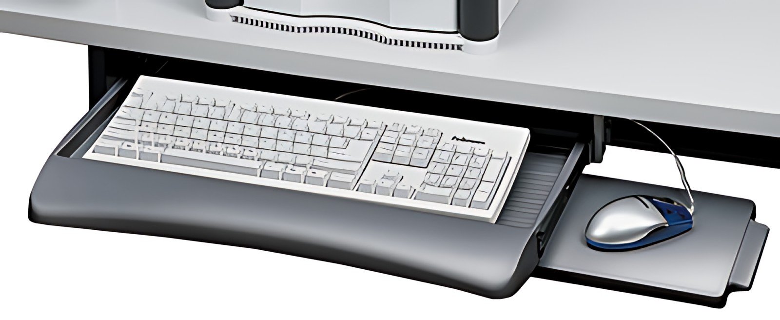 Fellowes Tiroir pour clavier avec tablette souris, graphite