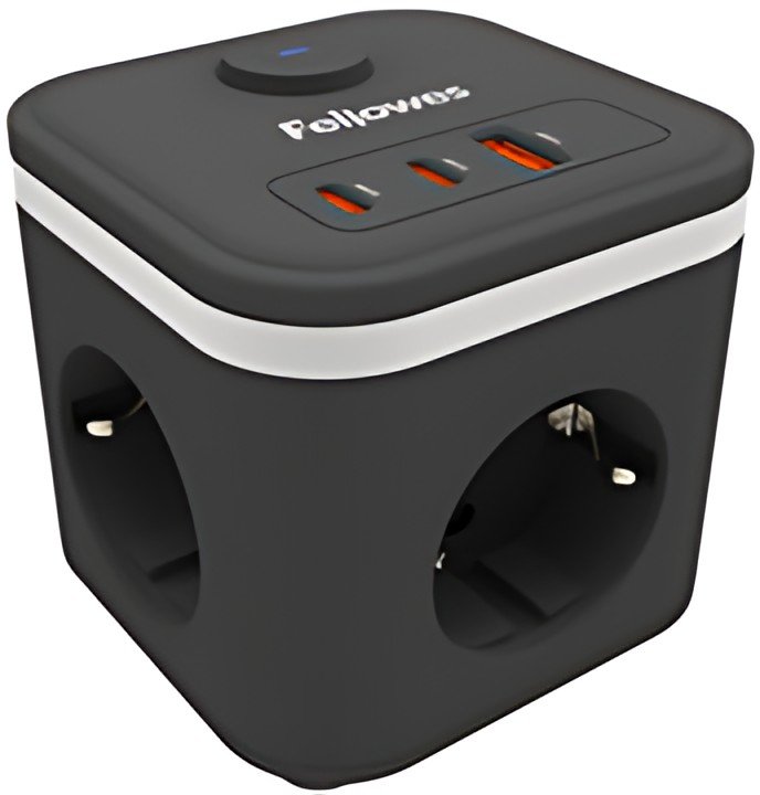 Fellowes Power Cube prise cube, type F, noir