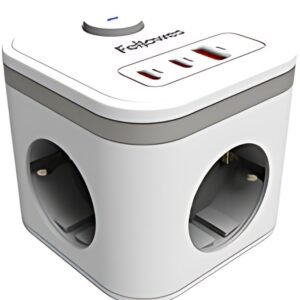 Fellowes Power Cube prise cube, type F, blanc