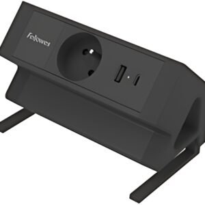 Fellowes Multiprise de table Power Desk, type E, noir