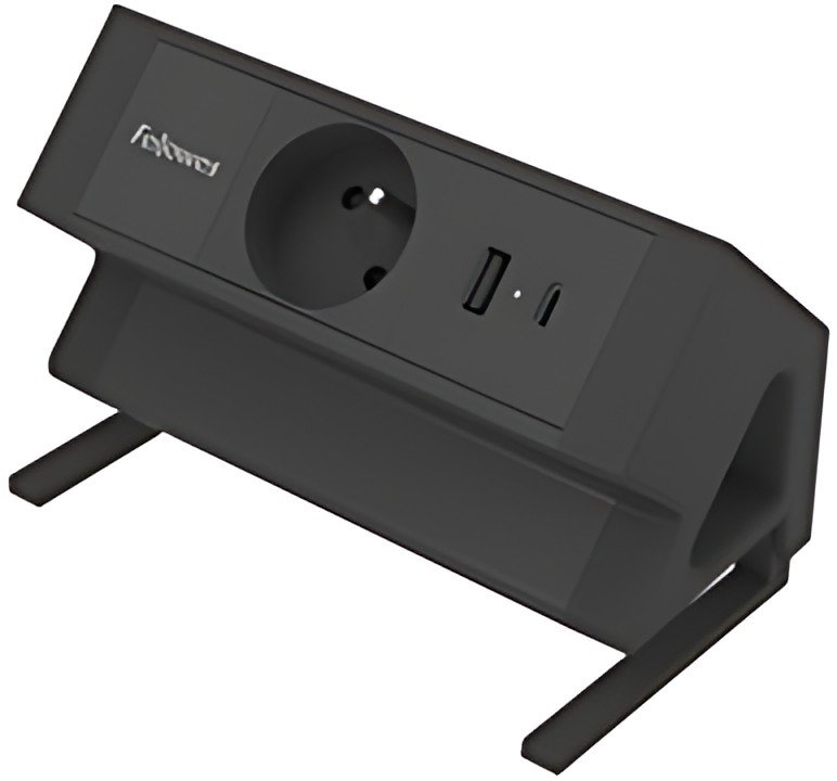 Fellowes Multiprise de table Power Desk, type E, noir
