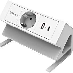 Fellowes multiprise de table Power Desk, type F, blanc