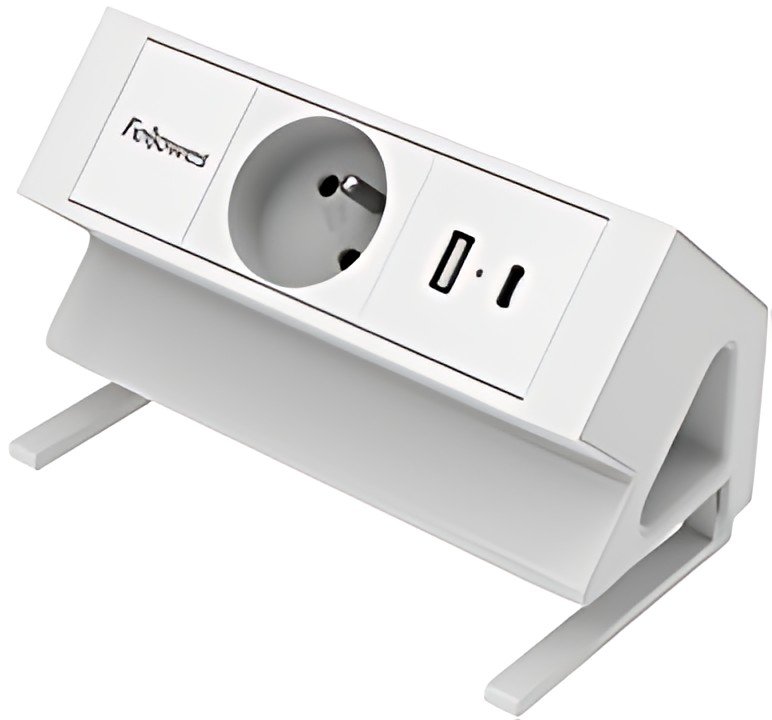 Fellowes Multiprise de table Power Desk, type E, blanc
