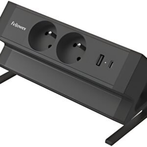 Fellowes Multiprise de table Power Desk 2, type E, noir
