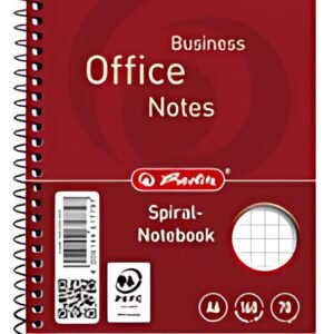 herlitz Notebook "college", A6, 160 feuilles, quadrillé