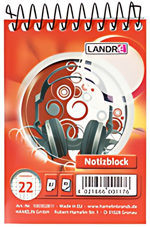 LANDRÉ bloc-notes à spirale, format A7, 40 feuilles,