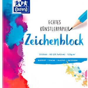 Oxford Bloc à dessin, format A3, uni, 120 g/m2