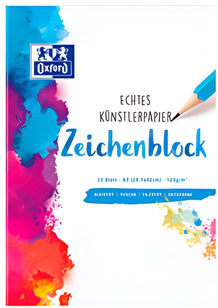 Oxford Bloc à dessin, format A3, uni, 120 g/m2
