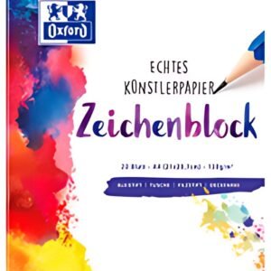 Oxford Bloc à dessin, format A4, uni, 120 g/m2